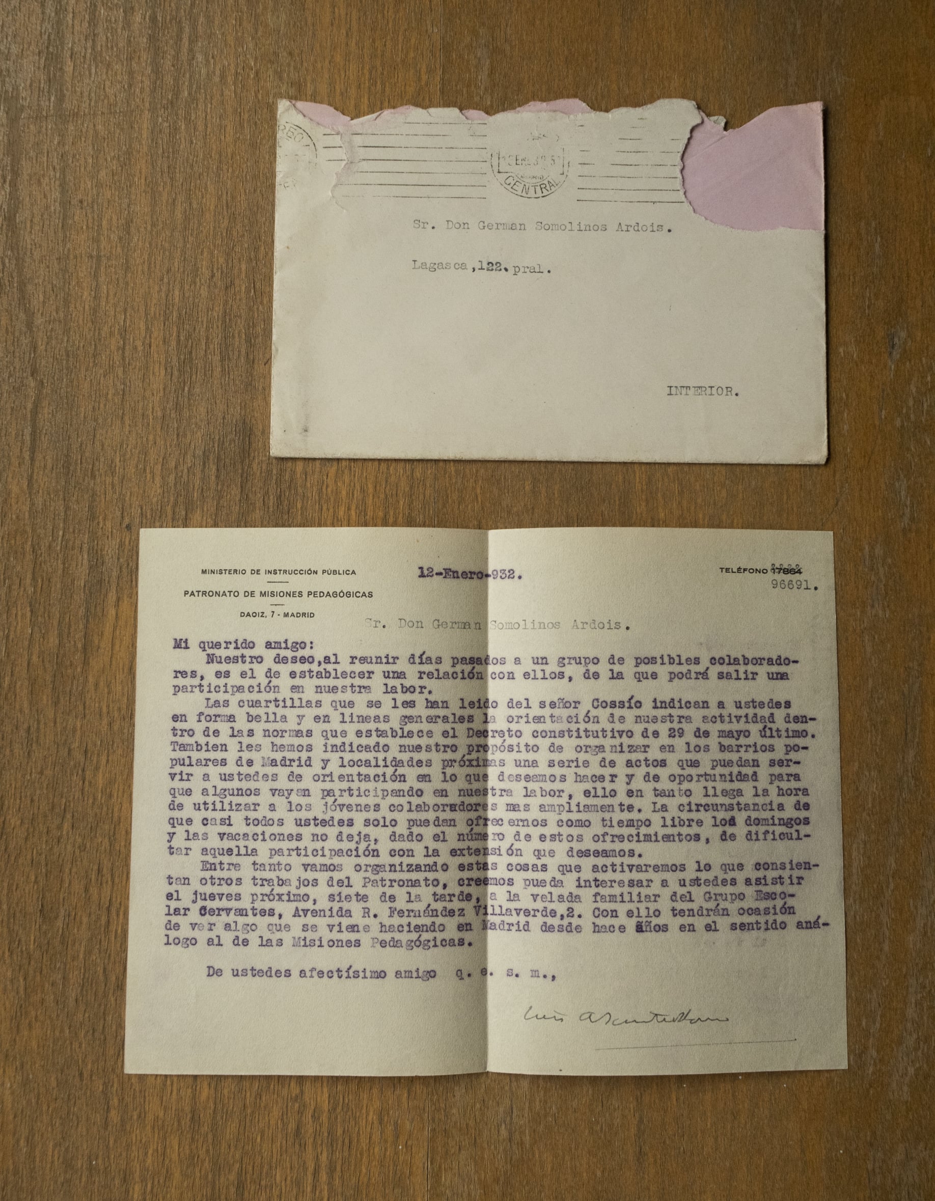 Carta Misiones Somolinos