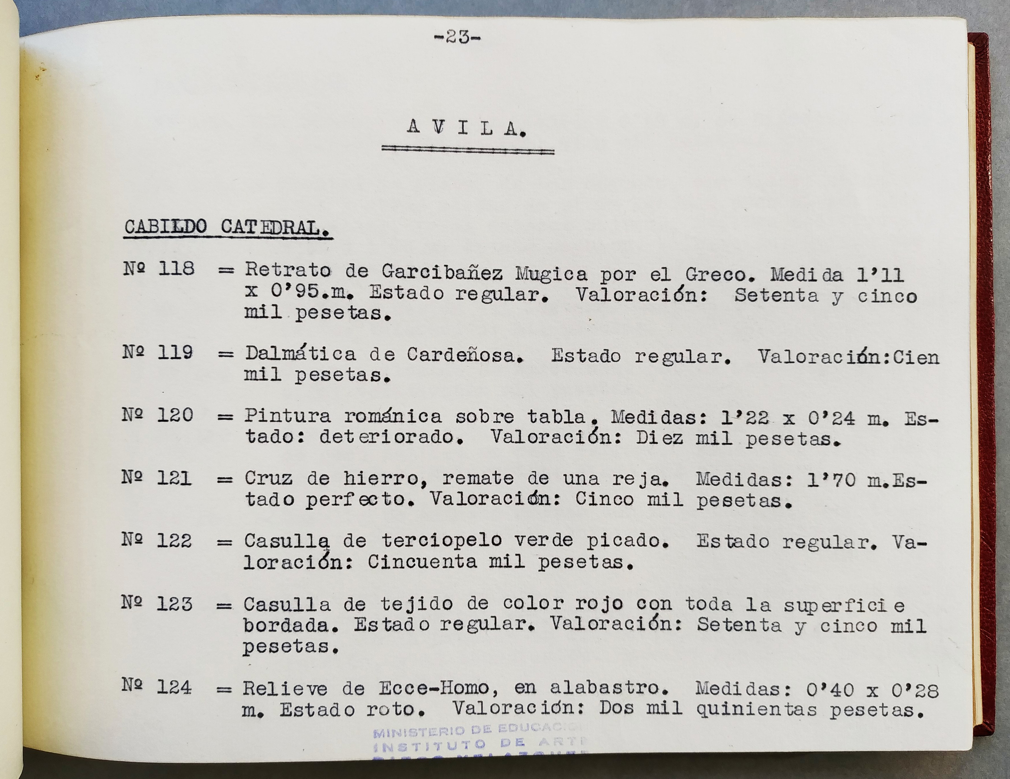 >Objetos Recibidos [catálogo de los objetos recibidos para la Exposición Internacional de Barcelona de 1929]